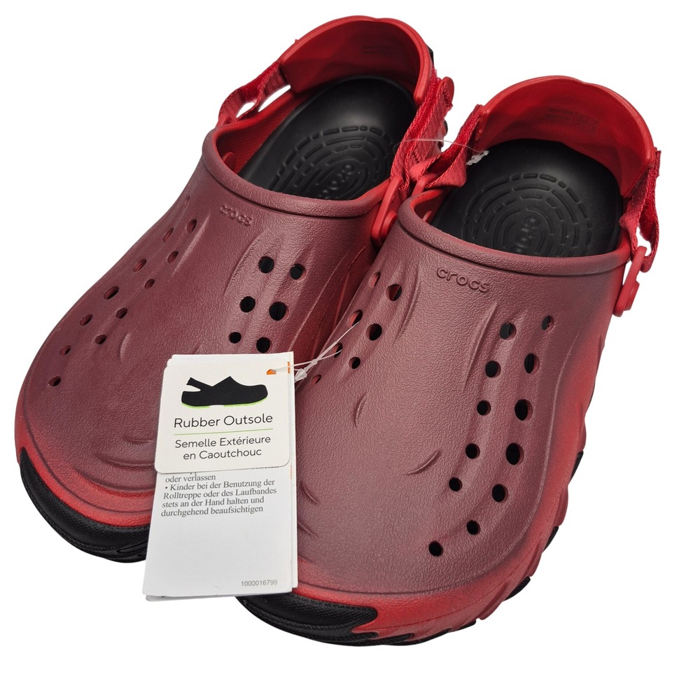 Crocs Echo Ro Clogs Red Fade Men's Size 10 Shoes Unisex Rubber Outsole 2133857CX